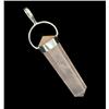 Image 1 : 30ct Rose Quartz Clear Crystal Pendant With Sterling (JEW-1722)