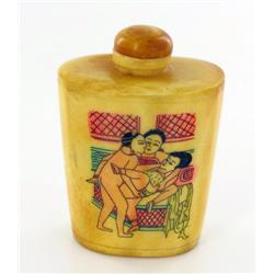 Kamasutra Chinese Bone Snuff Bottle  (CLB-558)