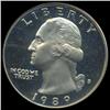 Image 1 : 1989S Washington 25c Proof Quarter Coin Graded PCGS PR69 DCAM (COI-6352)