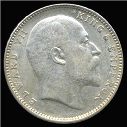 1907B India Silver Rupee High Grade (COI-6635)