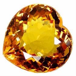 22.15ct Scrumptious Heart Cut Golden Yellow Citrine Gem  Appraisal Estimate $4430 (GEM-23328)