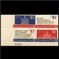 1974 US Bicentennial Era 10c Plate Block MINT (STM-0643)