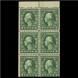 1917 US 1c Postage Stamp Booklet Pane Mint (STM-0610)
