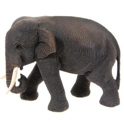 Hand Carved Teak Walking Elephant (CLB-118)