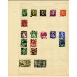 1930s/50s Canada Hand Made Stamp Collection Album Page 18 Pieces (STM-0292)