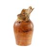 Image 2 : Hand Carved Afzelia Burl Wood Vase (DEC-035)