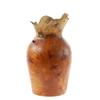 Image 3 : Hand Carved Afzelia Burl Wood Vase (DEC-035)