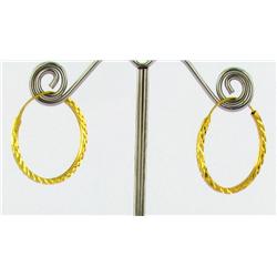 22k Gold Vermeil Earrings 1" (JEW-1602)