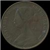 1861 Britain Victoria Half Penny Better Grade Scarce Variety (COI-7053)