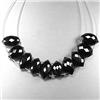 6ct Natural Black Diamond Briolette Strung Drops (GEM-15294)