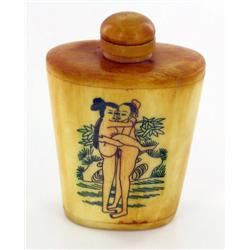 Kamasutra Chinese Bone Snuff Bottle  (CLB-561)