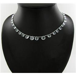 47.15ct Fancy Pear Cut Aquamarine Sterling Clasp Necklace.  (JEW-2025)