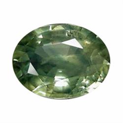 1.13ct Marvelous Medium Green Sapphire Oval Facet Africa (GEM-19552)