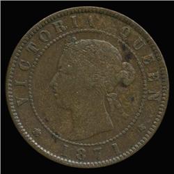 1871 Canada Prince Edward Island Large Cent Hi Grade RARE (COI-6772)