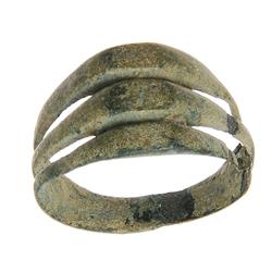 Rare Ancient Roman Bronze Tri Ring 1700 Y/O  (ANT-801)