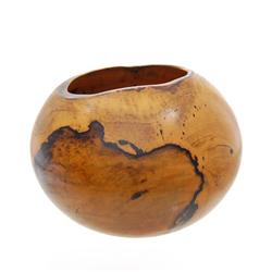 Hand Carved Rare Black and White Ebony Bowl Vase (DEC-208)