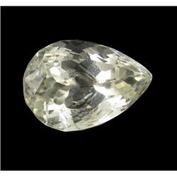 5.46ct Lemon Green Kunzite Afghanistan Pear Cut Appraisal Estimate $1365 (GEM-26157)