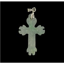 11.21ct Burmese Natural Imperial Jadeite Cross Pendant (JEW-2040)