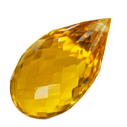 26.13ct Terrific Briolette Golden Yellow Citrine (GEM-23030B)