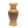 Image 1 : Finely Hand Woven Bamboo Covered Vase  (DEC-238)