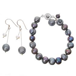 Saltwater Barock Black South Sea Pearl Bracelet (JEW-316)