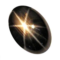 0.9ct Oval Black 6 Rays Star Sapphire (GEM-22309A)