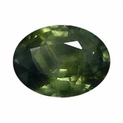 1.54ct Marvelous Intense Green Sapphire Oval Facet Africa (GEM-19554)