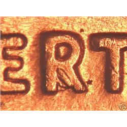 1960D Lincoln Cent Die Error Skirted R BU Rare (COI-3646)