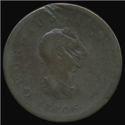 1806 Britain George III Half Penny Circulated (COI-7079)