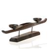 Image 1 : Antique Teak Silk Weft Tool Candle Holder (CLB-144)