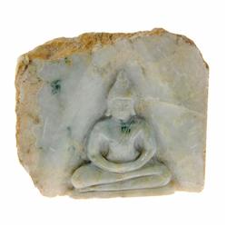 Hand Carved Light Green Jade Thai Buddha (CLB-025)