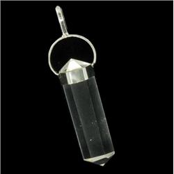 35ct Optical Quartz Clear Crystal Pendant With Sterling (JEW-1720)