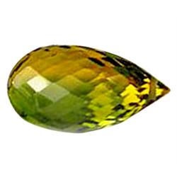 12.35ct Love Briolette Green Yellow Ametrine  (GEM-22978A)