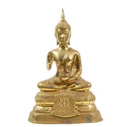 Antique Bronze Buddha With Offering Bowl (ANT-358)