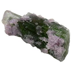 20ct Green Tourmaline Crystal Term. w/Lepidolite (GEM-24343)