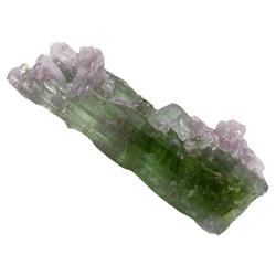 6.5ct Green Tourmaline Crystal w/Lepidolite Brazil (GEM-24345)