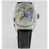 Image 2 : New Techno Com Diamond Bezel Mens World Map Tank Watch Retail $2245 (WAT-151)