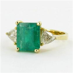 3.2ct Ladies Top Colombian Emerald Diamond 14k Ring (JEW-1137)