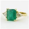 Image 1 : 3.2ct Ladies Top Colombian Emerald Diamond 14k Ring (JEW-1137)