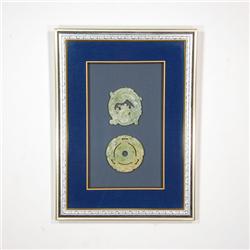 Antique Chinese Hand Carved Jade "BI" Pair (ANT-113)