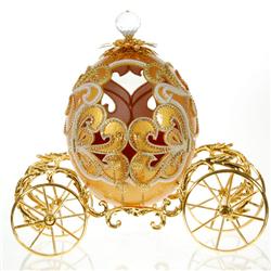 Ostrich Egg Gilded Coronation Carriage (ACT-026)