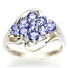 1.80Ct Natural Tanzanite White 9K Gold Ring (JEW-9147X)