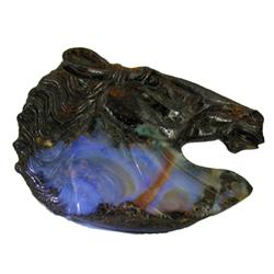90.94ct Handcarved Rare Australian Boulder Opal Stallion (GEM-22422)