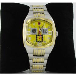 New Lamborghini Swiss Movement Chrono Style18k/SS Watch Retail $2795 (WAT-162)