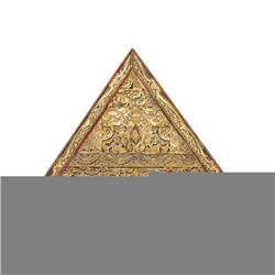 Architectural Antique Gilded Temple Roof Gable (ANT-360)