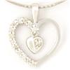 0.42Ct Genuine Natural Diamond White 9K Gold Pendant (JEW-9168X)