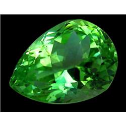 21ct Vvs Natural Super Green Pear Kunzite Gemstone (GEM-24635)