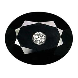 3.80ct Natural White Diamond On Black Sapphire (GEM-16069)