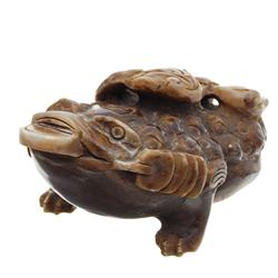 Hand Carved Marble Chinese Money Frog (ANT-588)