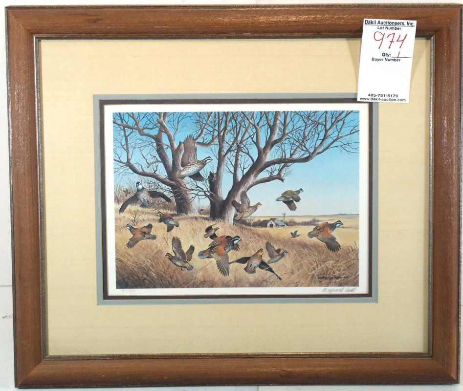 Artist Reece Flying Quail; Artist: Maynard Reece